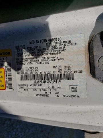 Photo 10 from auction – 2015 FORD MUSTANG with VIN 1FA6P8AM5F5369119
