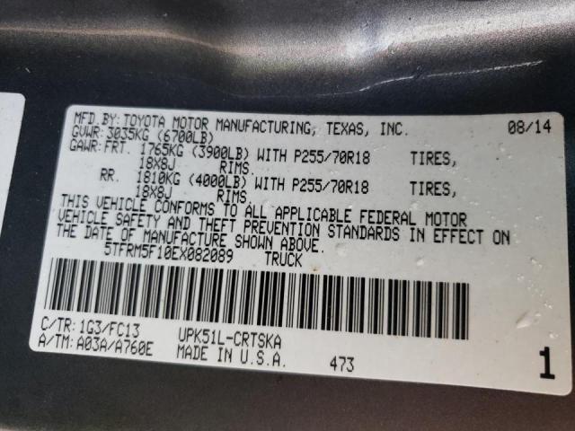 Photo 10 from auction – 2014 TOYOTA TUNDRA DOU with VIN 5TFRM5F10EX082089
