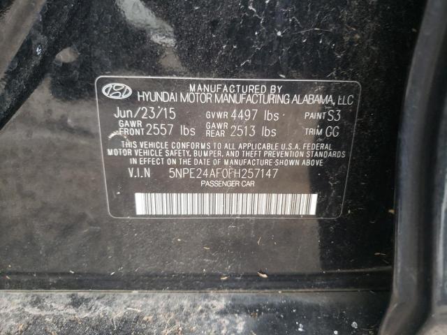 Photo 10 from auction – 2015 HYUNDAI SONATA SE with VIN 5NPE24AF0FH257147
