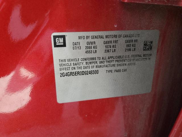 Photo 10 from auction – 2013 BUICK REGAL with VIN 2G4GR5ER0D9248300