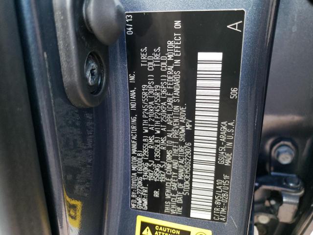 Photo 10 from auction – 2013 TOYOTA HIGHLANDER with VIN 5TDDK3EH5DS229076