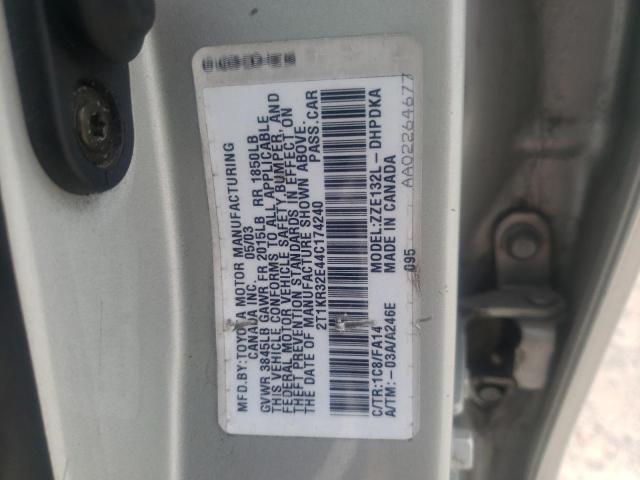 Photo 10 from auction – 2004 TOYOTA COROLLA MA with VIN 2T1KR32E44C174240