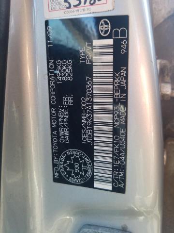 Photo 10 from auction – 2010 TOYOTA YARIS with VIN JTDBT9K37A1370367
