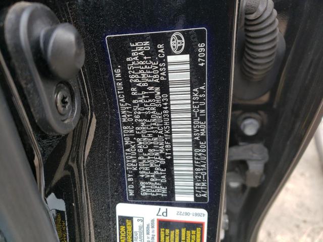 Photo 10 from auction – 2017 TOYOTA CAMRY LE with VIN 4T1BF1FK5HU384430
