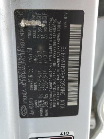 Photo 10 from auction – 2010 HYUNDAI SANTA FE G with VIN 5NMSG3ABXAH397479