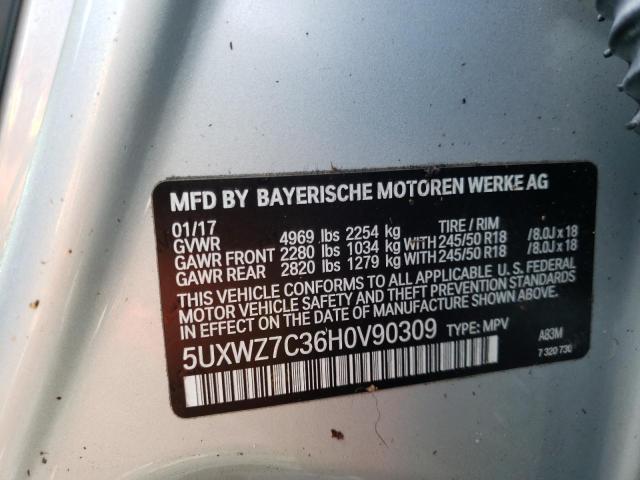 Photo 10 from auction – 2017 BMW X3 SDRIVE2 with VIN 5UXWZ7C36H0V90309