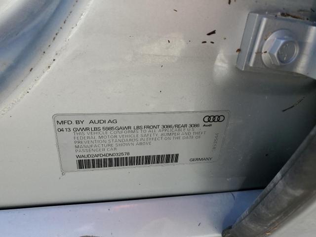 Photo 10 from auction – 2013 AUDI S8 QUATTRO with VIN WAUD2AFD4DN032578