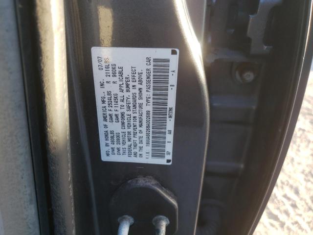 Photo 10 from auction – 2008 ACURA TL with VIN 19UUA66268A002689