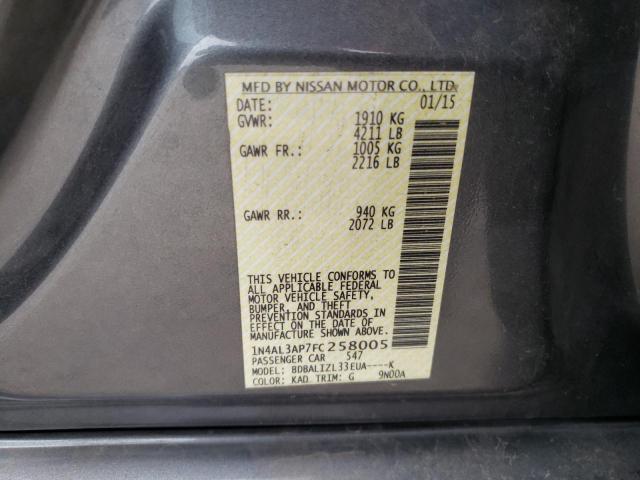 Photo 10 from auction – 2015 NISSAN ALTIMA 2.5 with VIN 1N4AL3AP7FC258005
