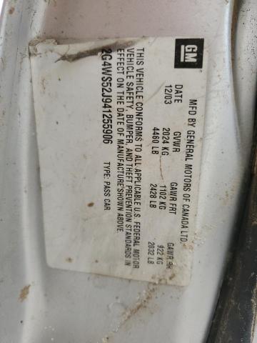Photo 10 from auction – 2004 BUICK CENTURY CU with VIN 2G4WS52J941255906
