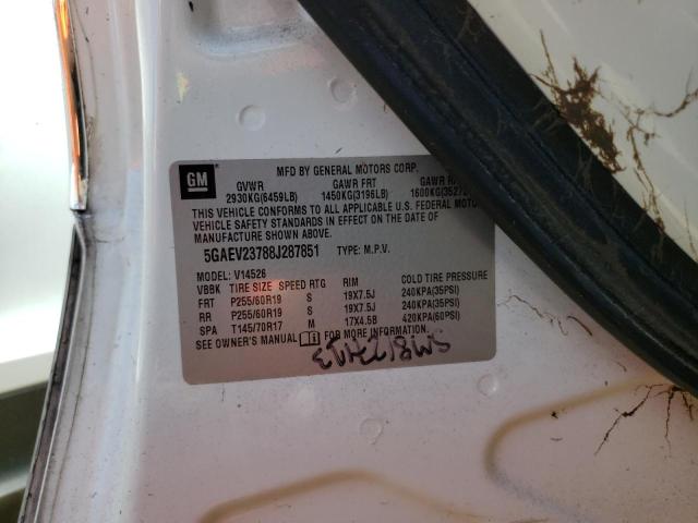 Photo 10 from auction – 2008 BUICK ENCLAVE CX with VIN 5GAEV23788J287851