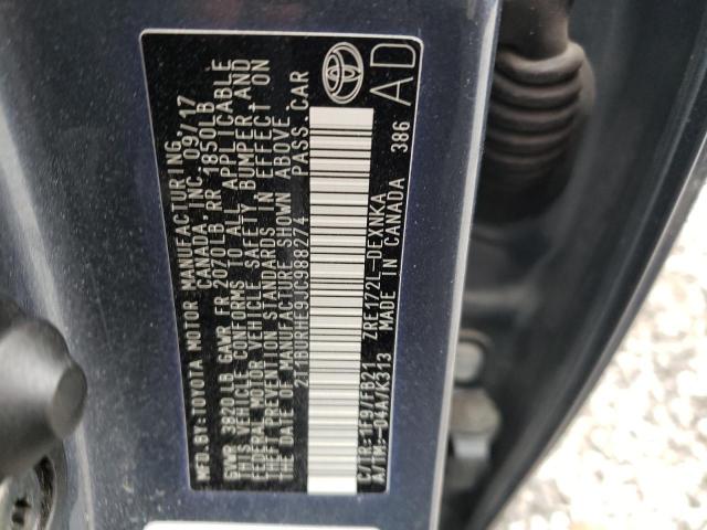 Photo 10 from auction – 2018 TOYOTA COROLLA L with VIN 2T1BURHE9JC988274