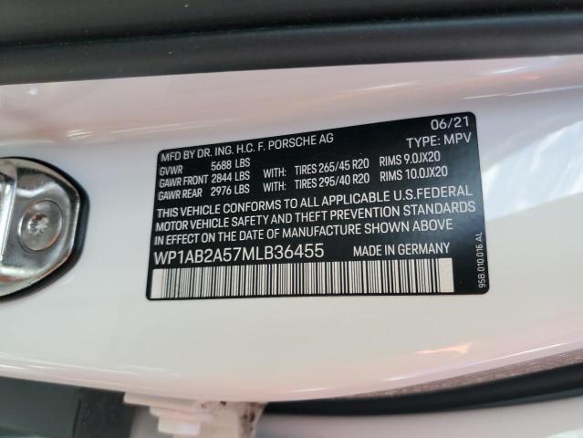 Photo 10 from auction – 2021 PORSCHE MACAN S with VIN WP1AB2A57MLB36455