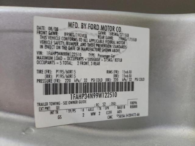 Photo 10 from auction – 2009 FORD FOCUS S with VIN 1FAHP34N99W122510