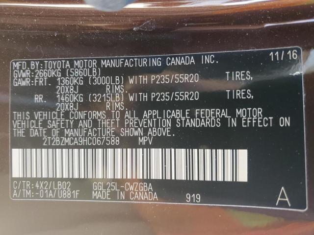 Photo 10 from auction – 2017 LEXUS RX 350 BAS with VIN 2T2BZMCA9HC067588