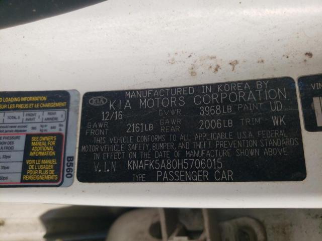 Photo 10 from auction – 2017 KIA FORTE LX with VIN KNAFK5A80H5706015
