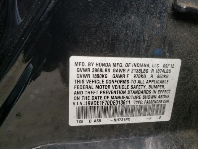 Photo 10 from auction – 2013 ACURA ILX 20 TEC with VIN 19VDE1F70DE013611