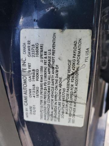Photo 10 from auction – 2001 CHEVROLET TRACKER ZR with VIN 2CNBJ734316937765