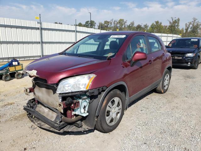 Photo 2 from auction – 2016 CHEVROLET TRAX LS with VIN 3GNCJKSB4GL139797