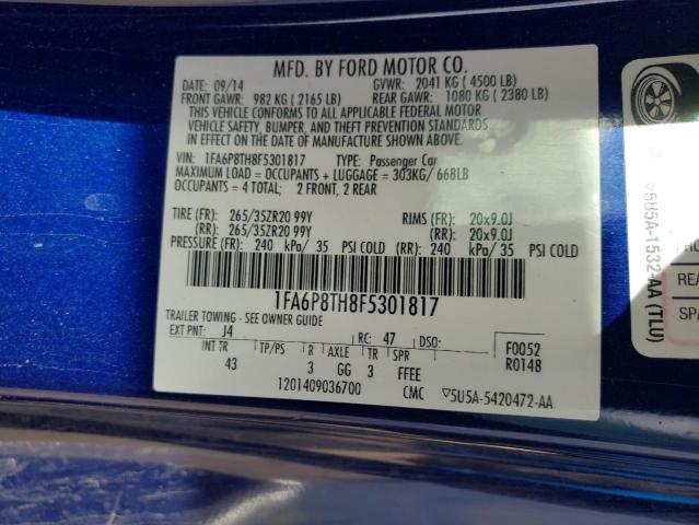 Photo 10 from auction – 2015 FORD MUSTANG with VIN 1FA6P8TH8F5301817