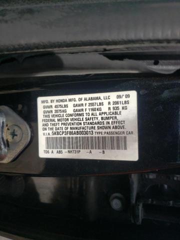 Photo 10 from auction – 2010 HONDA ACCORD EXL with VIN 5KBCP3F86AB003013