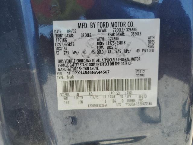 Photo 10 from auction – 2006 FORD F150 with VIN 1FTPX14546NA44567