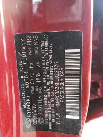 Photo 10 from auction – 2020 HYUNDAI VENUE SEL with VIN KMHRC8A38LU022326