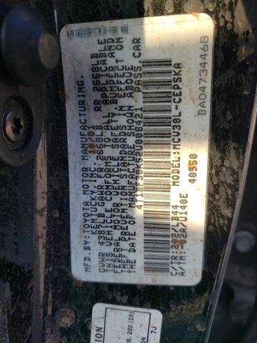 Photo 10 from auction – 2002 TOYOTA CAMRY LE with VIN 4T1BF30K52U008421