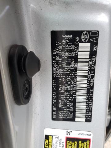 Photo 10 from auction – 2013 TOYOTA COROLLA BA with VIN 2T1BU4EE6DC931106