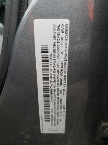 Photo 10 from auction – 2011 VOLKSWAGEN JETTA BASE with VIN 3VW1K7AJ9BM055431