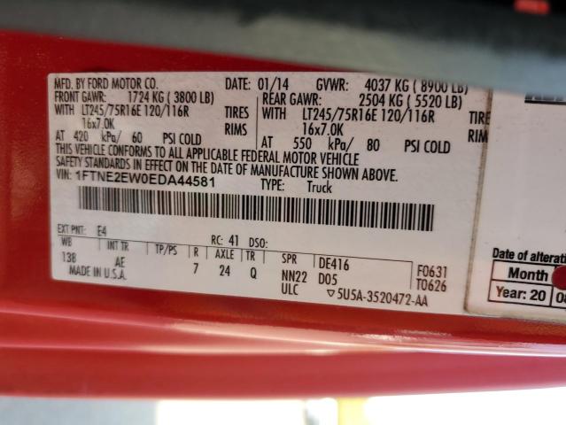 Photo 10 from auction – 2014 FORD ECONOLINE with VIN 1FTNE2EW0EDA44581