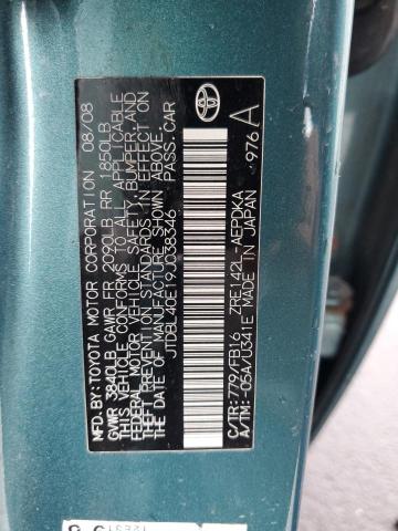 Photo 10 from auction – 2009 TOYOTA COROLA with VIN JTDBL40E19J038346