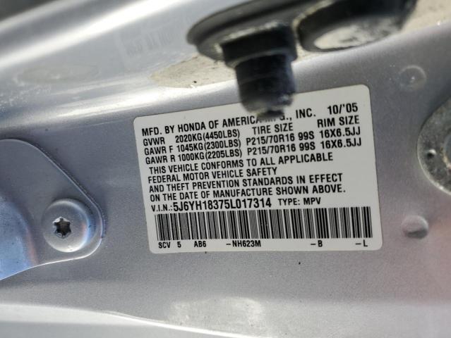 Photo 10 from auction – 2005 HONDA ELEMENT with VIN 5J6YH18375L017314