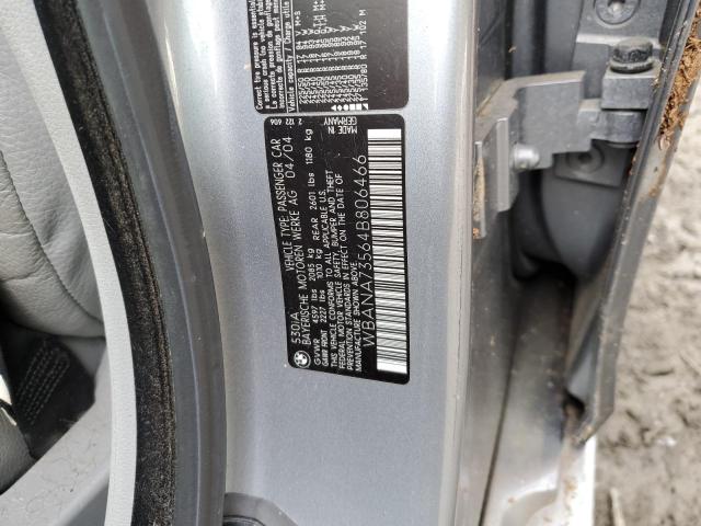 Photo 10 from auction – 2004 BMW 530 I with VIN WBANA73564B806466