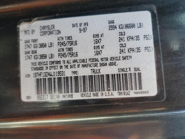 Photo 10 from auction – 1998 DODGE RAM 1500 with VIN 1B7HF13Z4WJ119531