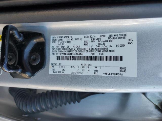 Photo 10 from auction – 2017 FORD F150 SUPER with VIN 1FTEW1EG5HKC24414