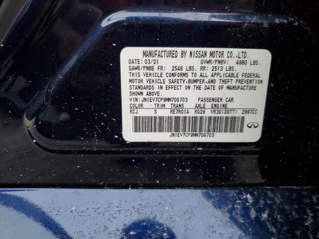 Photo 10 from auction – 2021 INFINITI Q50 SENSOR with VIN JN1EV7CP9MM706703