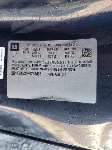 Photo 10 from auction – 2015 CHEVROLET CAMARO LS with VIN 2G1FB1E30F9263402