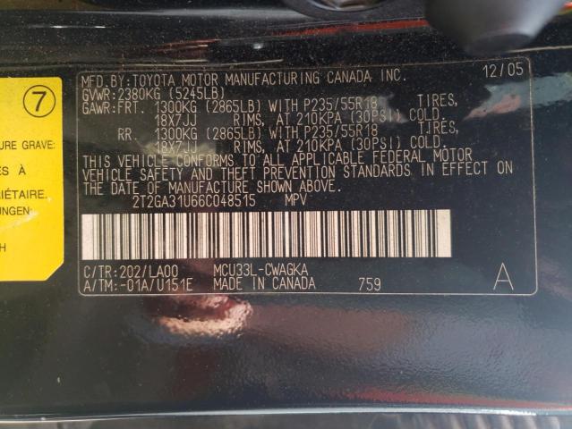 Photo 10 from auction – 2006 LEXUS RX 330 with VIN 2T2GA31U66C048515