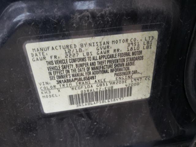 Photo 10 from auction – 2011 NISSAN SENTRA with VIN 3N1AB6AP5BL658497