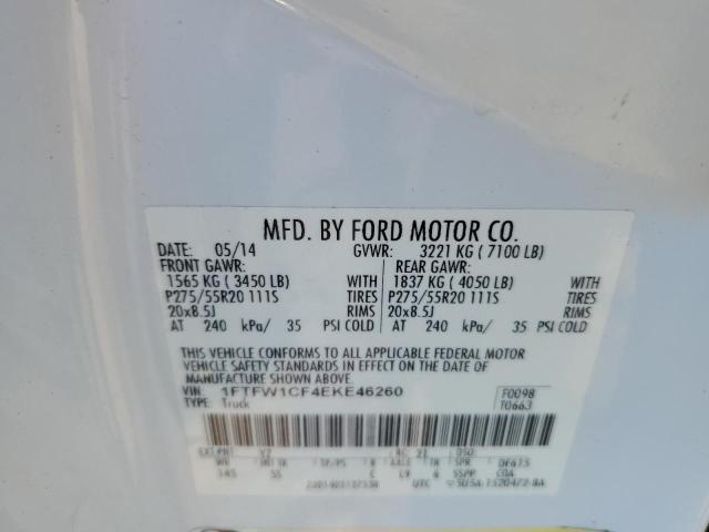 Photo 10 from auction – 2014 FORD F150 SUPER with VIN 1FTFW1CF4EKE46260