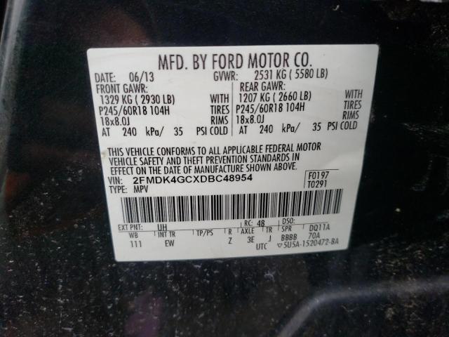 Photo 10 from auction – 2013 FORD EDGE SE with VIN 2FMDK4GCXDBC48954