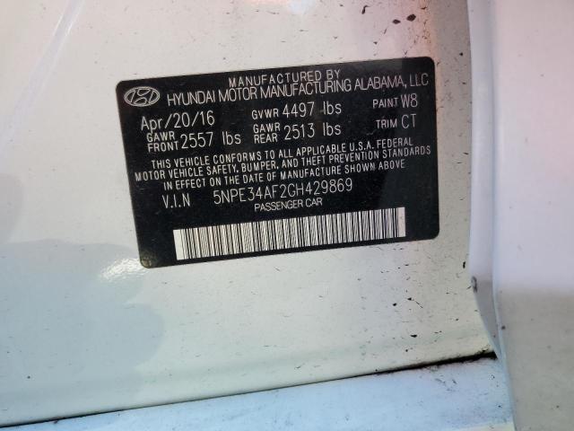 Photo 10 from auction – 2016 HYUNDAI SONATA SPO with VIN 5NPE34AF2GH429869