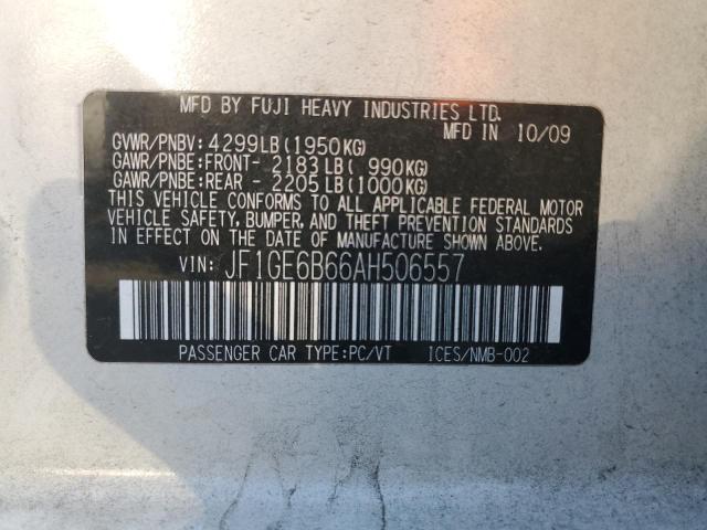 Photo 10 from auction – 2010 SUBARU IMPREZA 2. with VIN JF1GE6B66AH506557