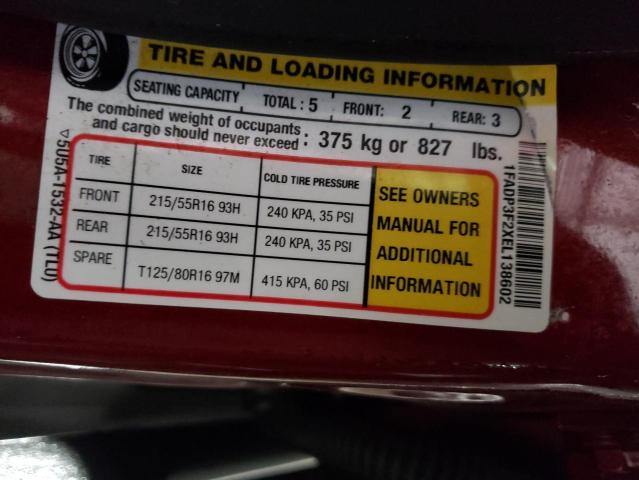 Photo 10 from auction – 2014 FORD FOCUS SE with VIN 1FADP3F2XEL138602