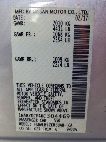 Photo 10 from auction – 2017 NISSAN LEAF S with VIN 1N4BZ0CP4HC304469
