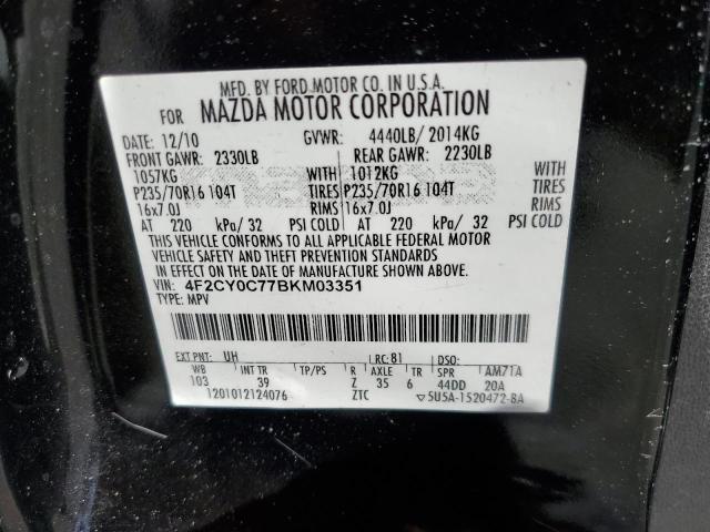 Photo 10 from auction – 2011 MAZDA TRIBUTE with VIN 4F2CY0C77BKM03351