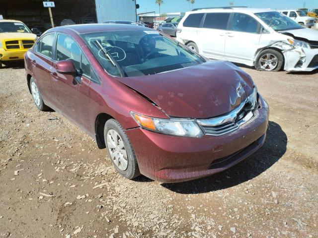 HONDA CIVIC LX 2012 with VIN 19XFB2F59CE073138 - Photo from auction