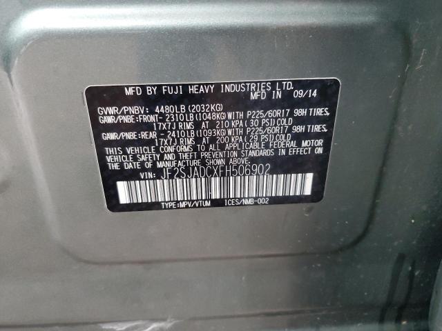 Photo 10 from auction – 2015 SUBARU FORESTER 2 with VIN JF2SJADCXFH506902