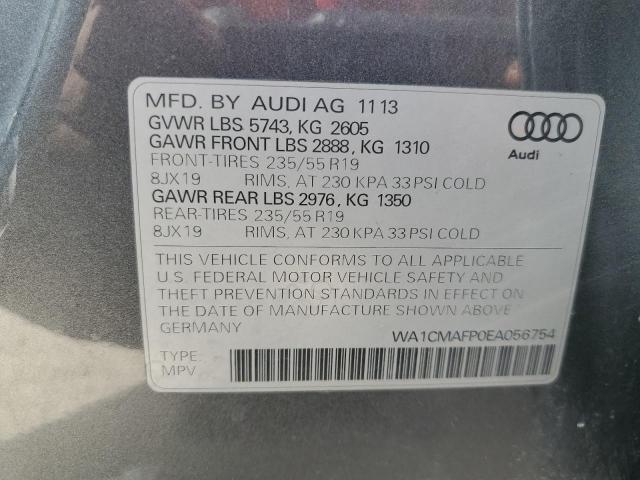 Photo 10 from auction – 2014 AUDI Q5 TDI PRE with VIN WA1CMAFP0EA056754